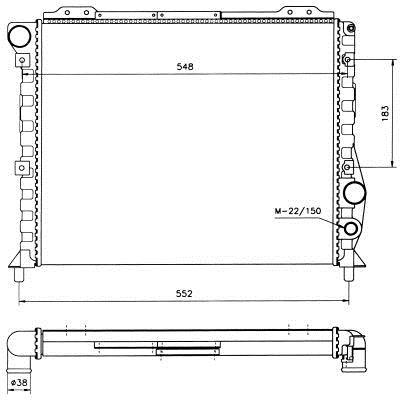 Radiador, refrigeración del motor NRF B.V. ref. 58743