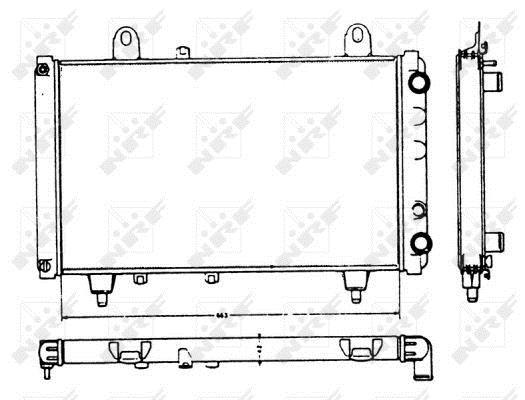 Radiador, refrigeración del motor NRF B.V. ref. 58749