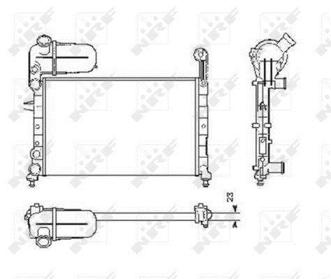 Radiador, refrigeración del motor NRF B.V. ref. 58755