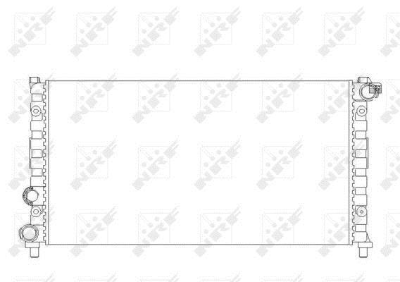 Radiador, refrigeración del motor NRF B.V. ref. 58765