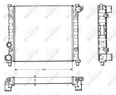 Radiador, refrigeración del motor NRF B.V. ref. 58766