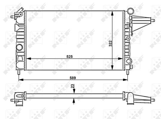 Radiateur moteur (Radiateur de refroidissement) NRF B.V. 58775