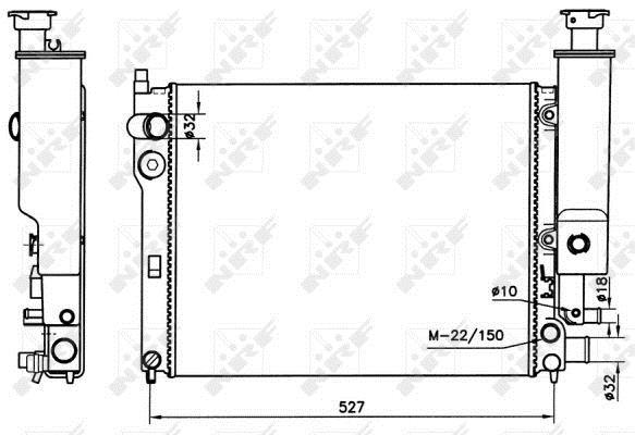 Radiateur moteur (Radiateur de refroidissement) NRF B.V. 58776