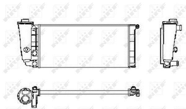 Radiador, refrigeración del motor NRF B.V. ref. 58781