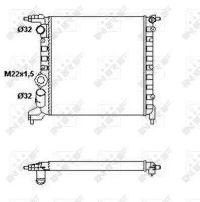 Radiador, refrigeración del motor NRF B.V. ref. 58783