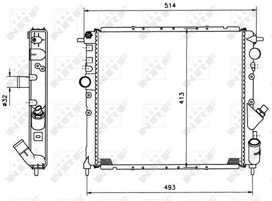 Radiador motor NRF B.V. 58784