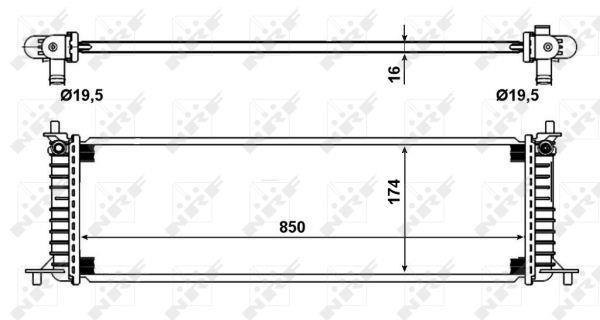 Radiateur moteur (Radiateur de refroidissement) NRF B.V. 58790