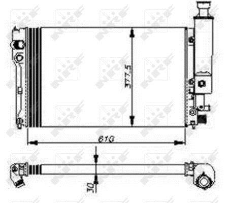 Radiador, refrigeración del motor NRF B.V. ref. 58805