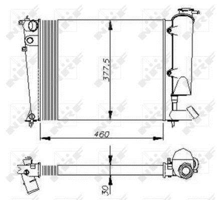 Radiador, refrigeración del motor NRF B.V. ref. 58823