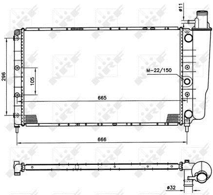 Radiateur moteur (Radiateur de refroidissement) NRF B.V. 58830