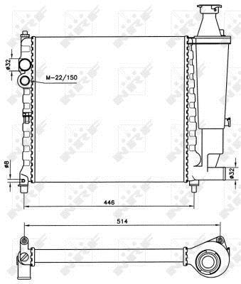 Radiateur moteur (Radiateur de refroidissement) NRF B.V. 58837
