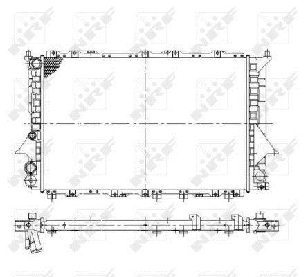 Radiador, refrigeración del motor NRF B.V. ref. 58868