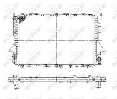 Radiador, refrigeración del motor NRF B.V. ref. 58870