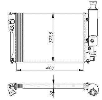 Radiador, refrigeración del motor NRF B.V. ref. 58886