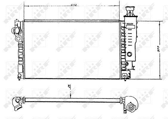Radiador, refrigeración del motor NRF B.V. ref. 58891