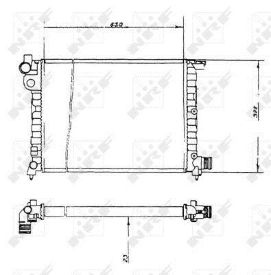 Radiador, refrigeración del motor NRF B.V. ref. 58893