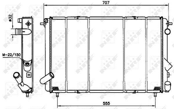 Radiateur moteur (Radiateur de refroidissement) NRF B.V. 58902