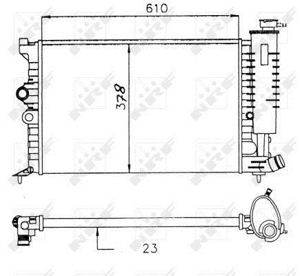 Radiateur moteur (Radiateur de refroidissement) NRF B.V. 58913