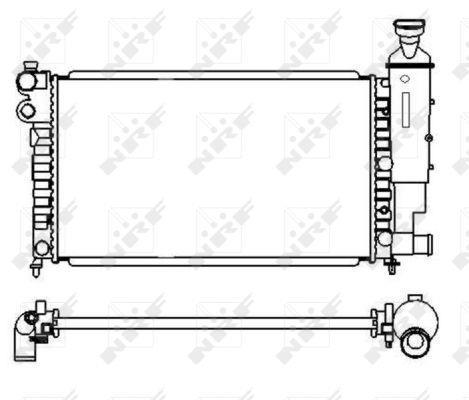 Radiador, refrigeración del motor NRF B.V. ref. 58920