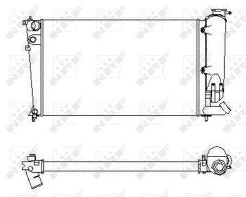 Radiador, refrigeración del motor NRF B.V. ref. 58922