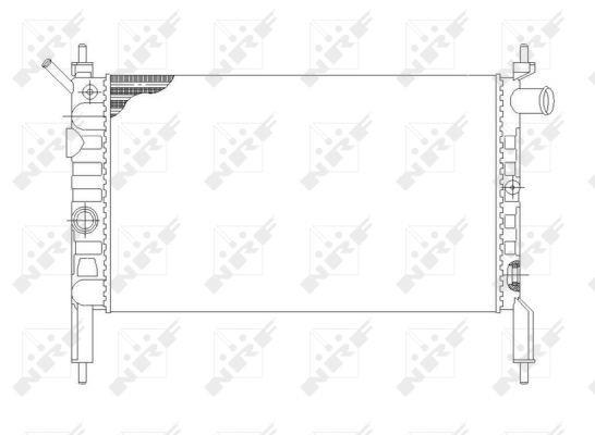 Radiador, refrigeración del motor NRF B.V. ref. 58930