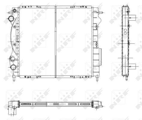 Radiateur moteur (Radiateur de refroidissement) NRF B.V. ref. 58934