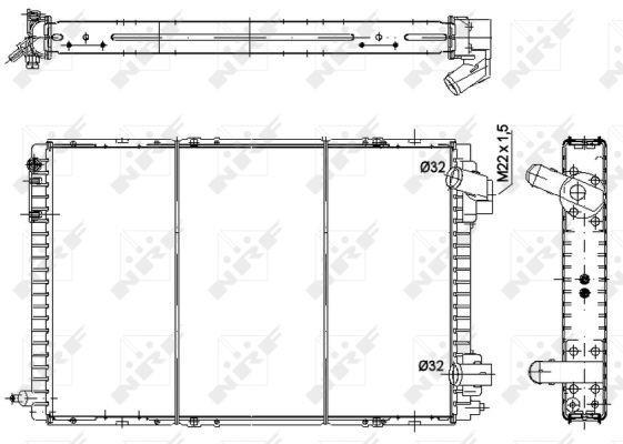 Radiateur moteur (Radiateur de refroidissement) NRF B.V. ref. 58941