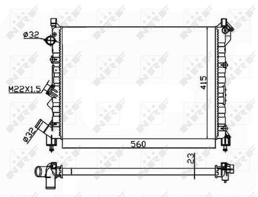Radiateur moteur (Radiateur de refroidissement) NRF B.V. 58943A