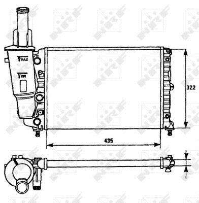 Radiador, refrigeración del motor NRF B.V. ref. 58951