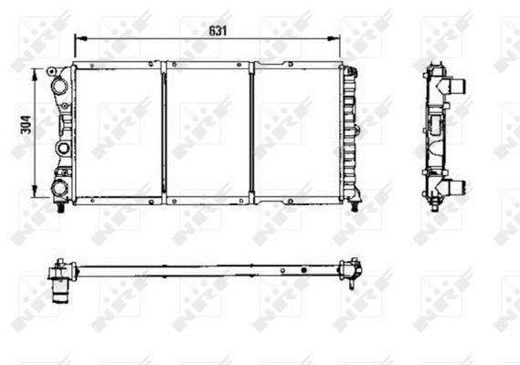 Radiador, refrigeración del motor NRF B.V. ref. 58956