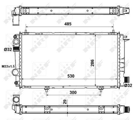 Radiador, refrigeración del motor NRF B.V. ref. 58957