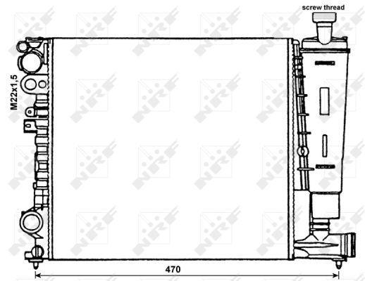 Radiador, refrigeración del motor NRF B.V. ref. 58959