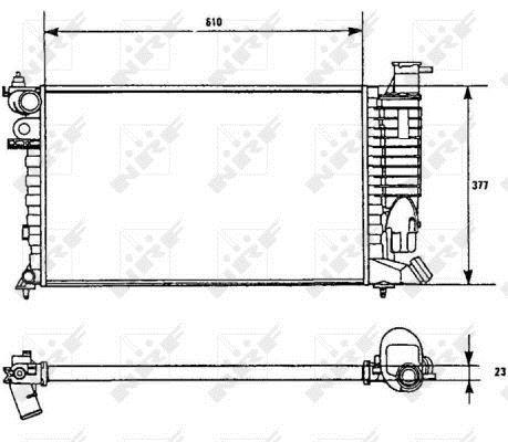 Radiateur moteur (Radiateur de refroidissement) NRF B.V. ref. 58961
