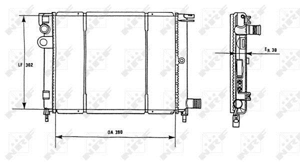 Radiateur moteur (Radiateur de refroidissement) NRF B.V. 58966