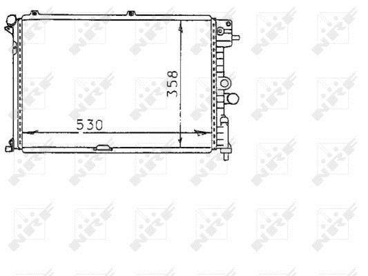 Radiador, refrigeración del motor NRF B.V. ref. 58974