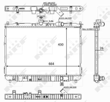 Radiateur moteur (Radiateur de refroidissement) NRF B.V. 59046