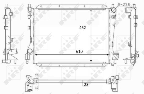 Radiateur moteur (Radiateur de refroidissement) NRF B.V. 59050