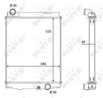 Radiateur moteur (Radiateur de refroidissement) NRF B.V. 59053