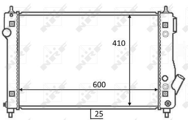 Radiateur moteur (Radiateur de refroidissement) NRF B.V. 59054