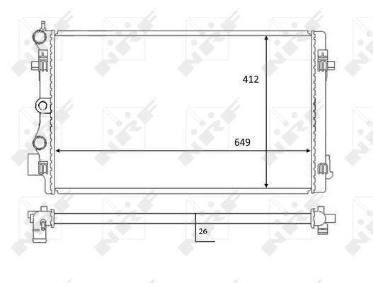 Radiateur moteur (Radiateur de refroidissement) NRF B.V. 59056