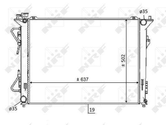 Radiateur moteur (Radiateur de refroidissement) NRF B.V. 59064