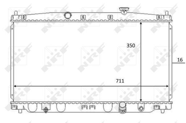 Radiador, refrigeración del motor NRF B.V. ref. 59066