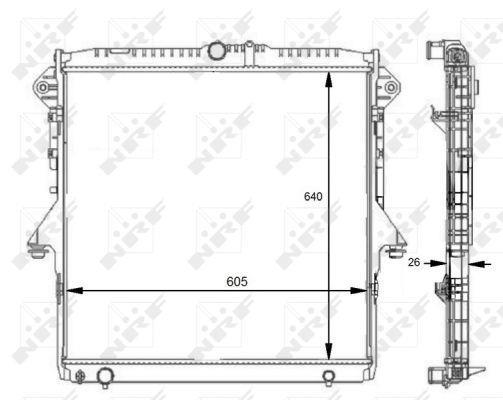 Radiador, refrigeración del motor NRF B.V. ref. 59074