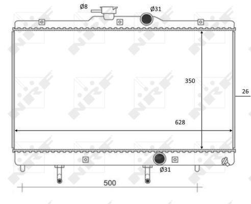 Radiador, refrigeración del motor NRF B.V. ref. 59078