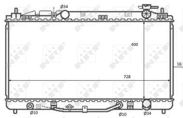 Radiador, refrigeración del motor NRF B.V. ref. 59079