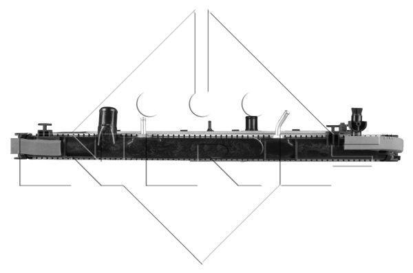 Radiador, refrigeración del motor NRF B.V. ref. 59080