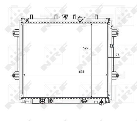 Radiador, refrigeración del motor NRF B.V. ref. 59080