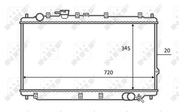 Radiador motor NRF B.V. ref. 59082