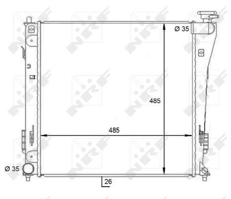 Radiateur moteur (Radiateur de refroidissement) NRF B.V. 59086