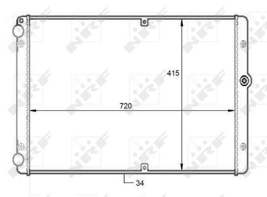 Radiador, refrigeración del motor NRF B.V. ref. 59088
